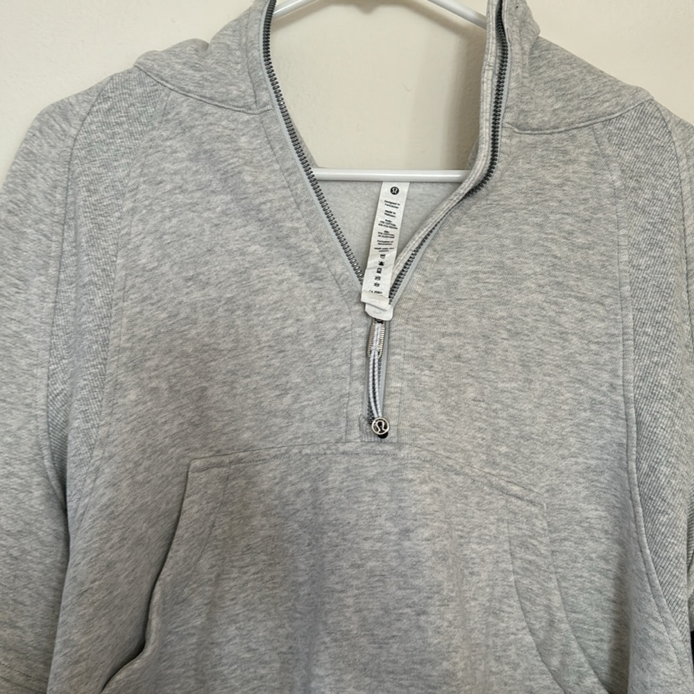 Lululemon Scuba Cropped/Oversized Half-Zip Hoodie, M/L - Picture 7 of 13